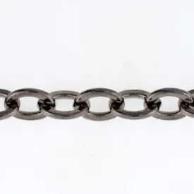 5x7mm Gun Metal Plated Flat Cable Chain