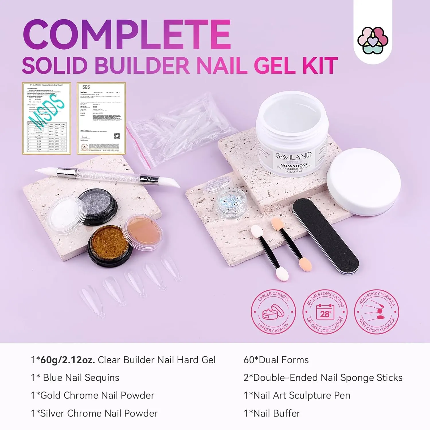 60g Solid Builder Nail Gel Kit