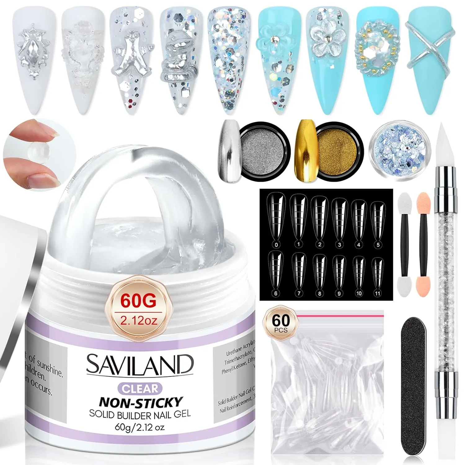 60g Solid Builder Nail Gel Kit