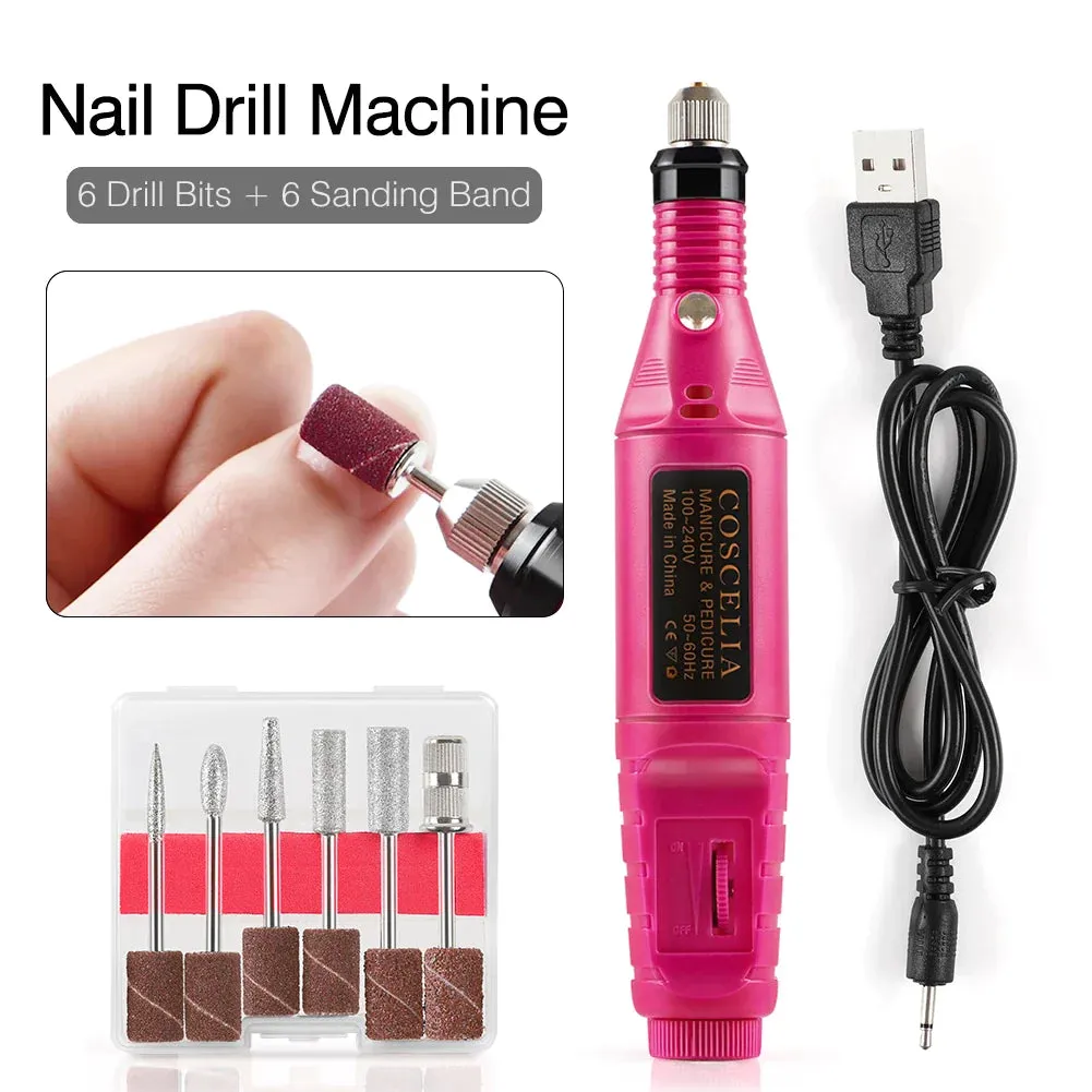 Acrylic Nail Kit With Machine Professional Manicure Set Nail Extension Kits Arcylic power Liquid Nail Tips All For Manicure