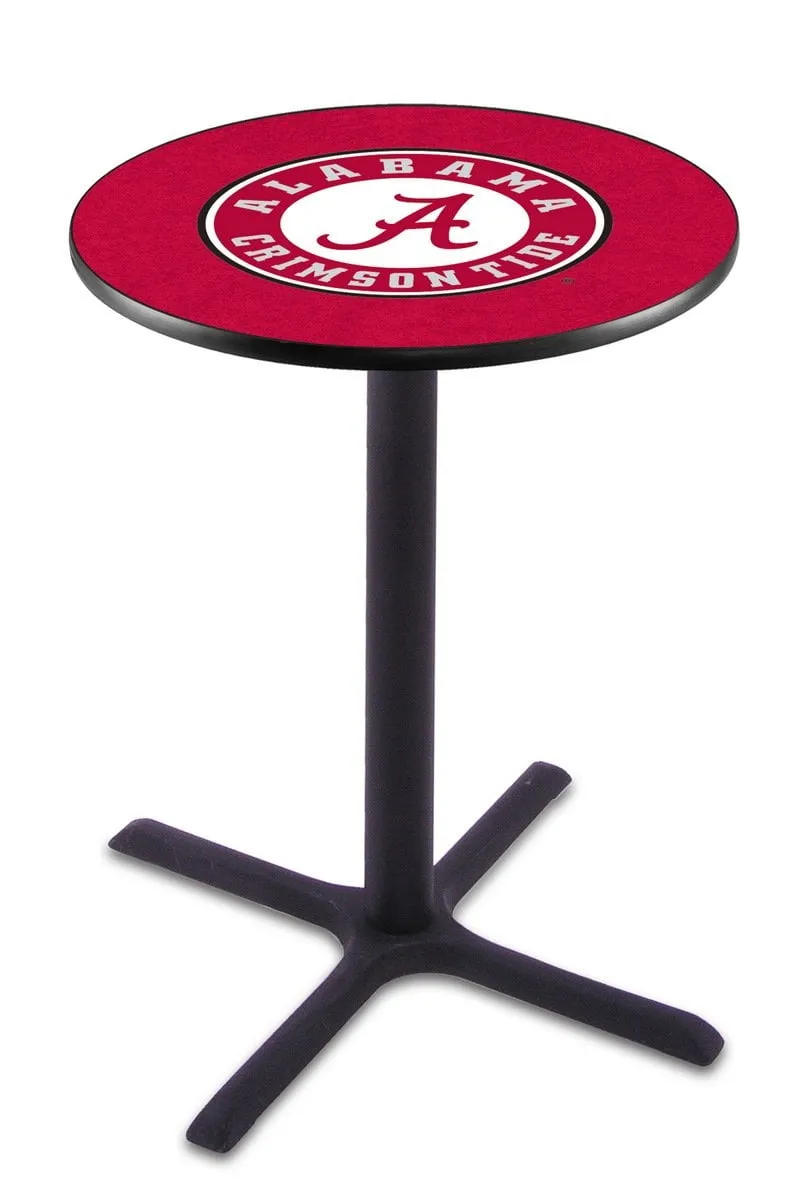 Alabama Crimson Tide Holland Bar Stool Co. Black Wrinkle "A" Logo Bar Pub Table