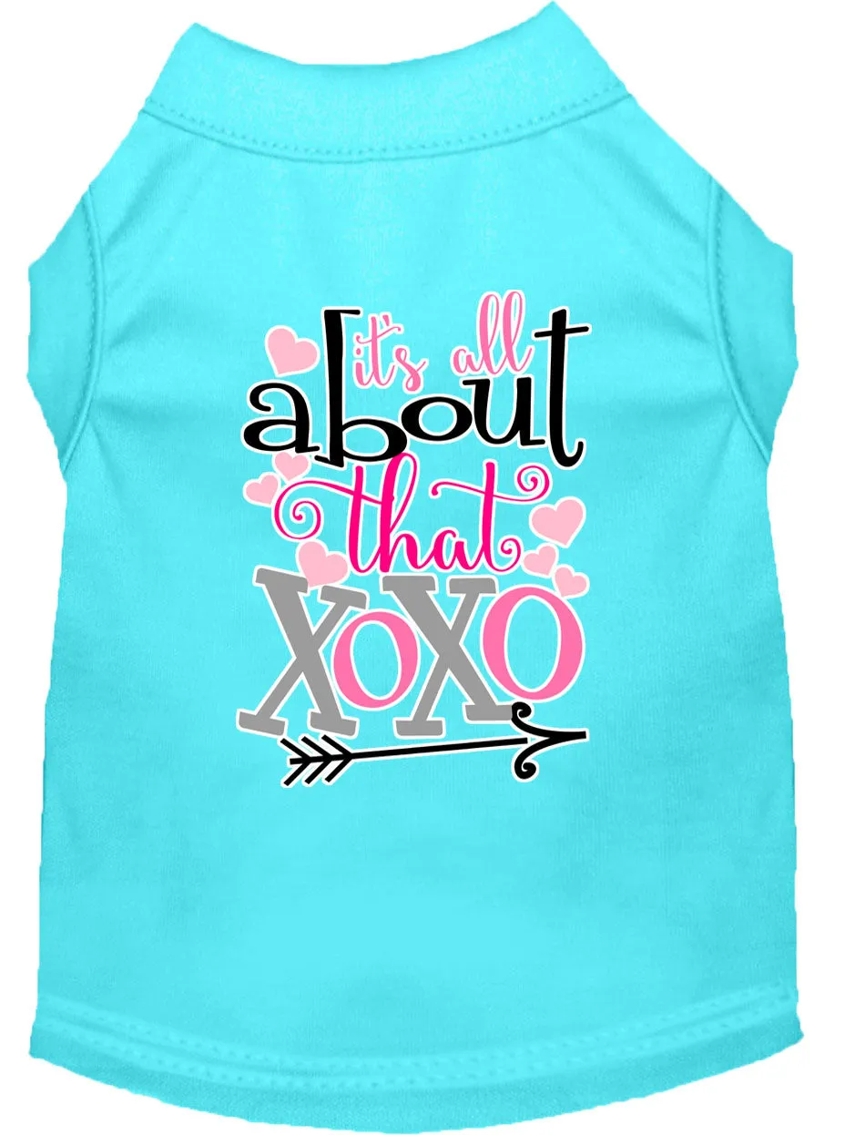 All About That Xoxo Screen Print Dog Shirt Aqua Xs