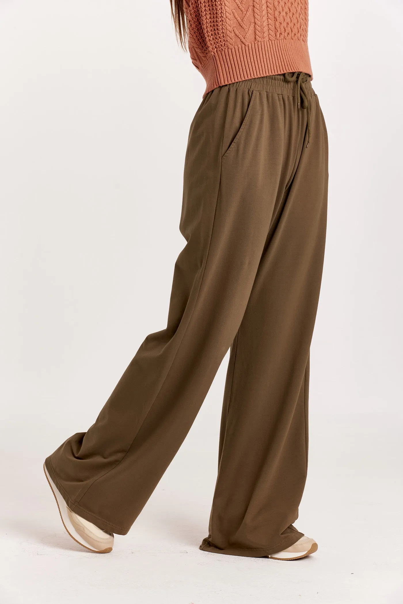 Another Love Quincy Wide Leg Pants- Vineyard