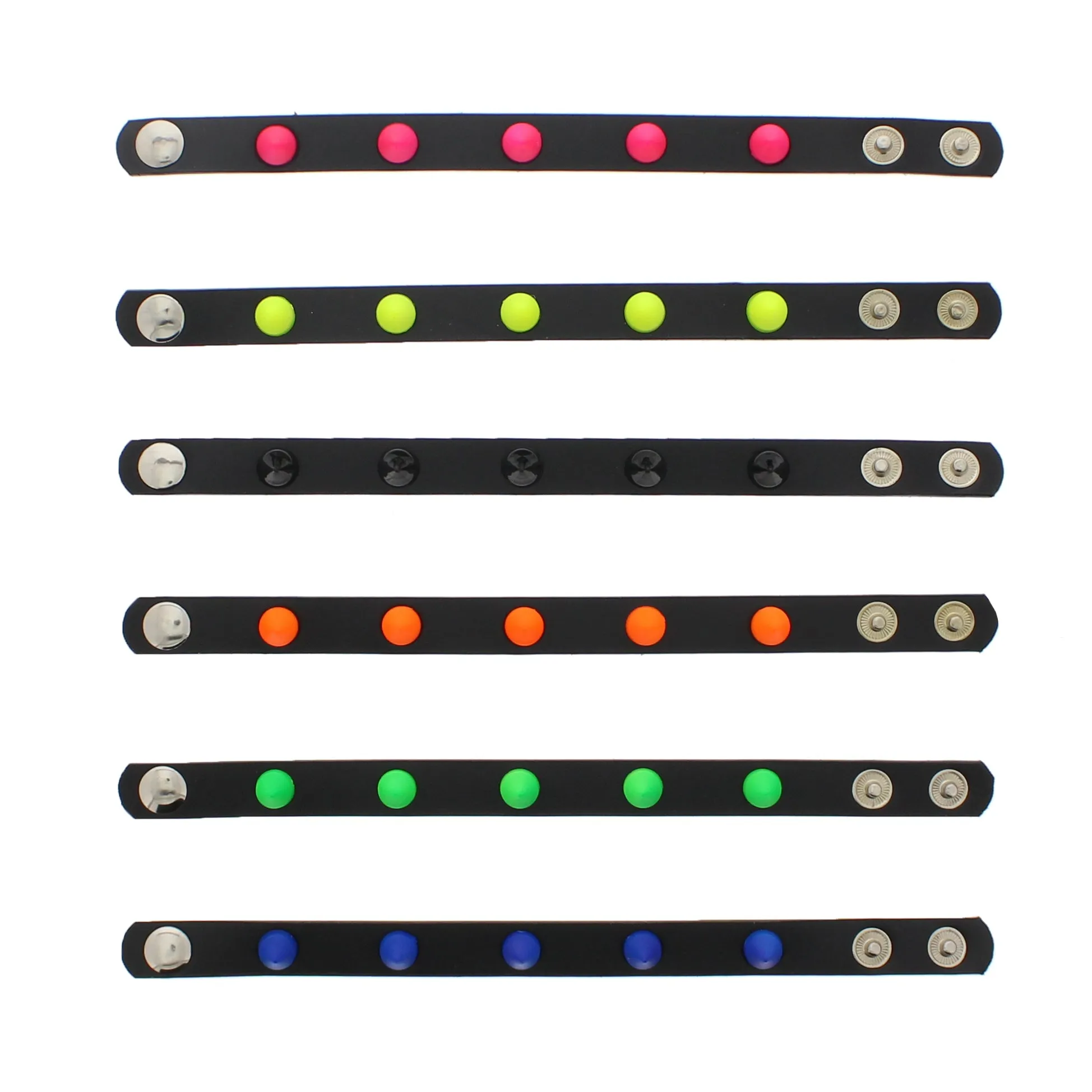 Assorted Colour Conical Studded Bracelets