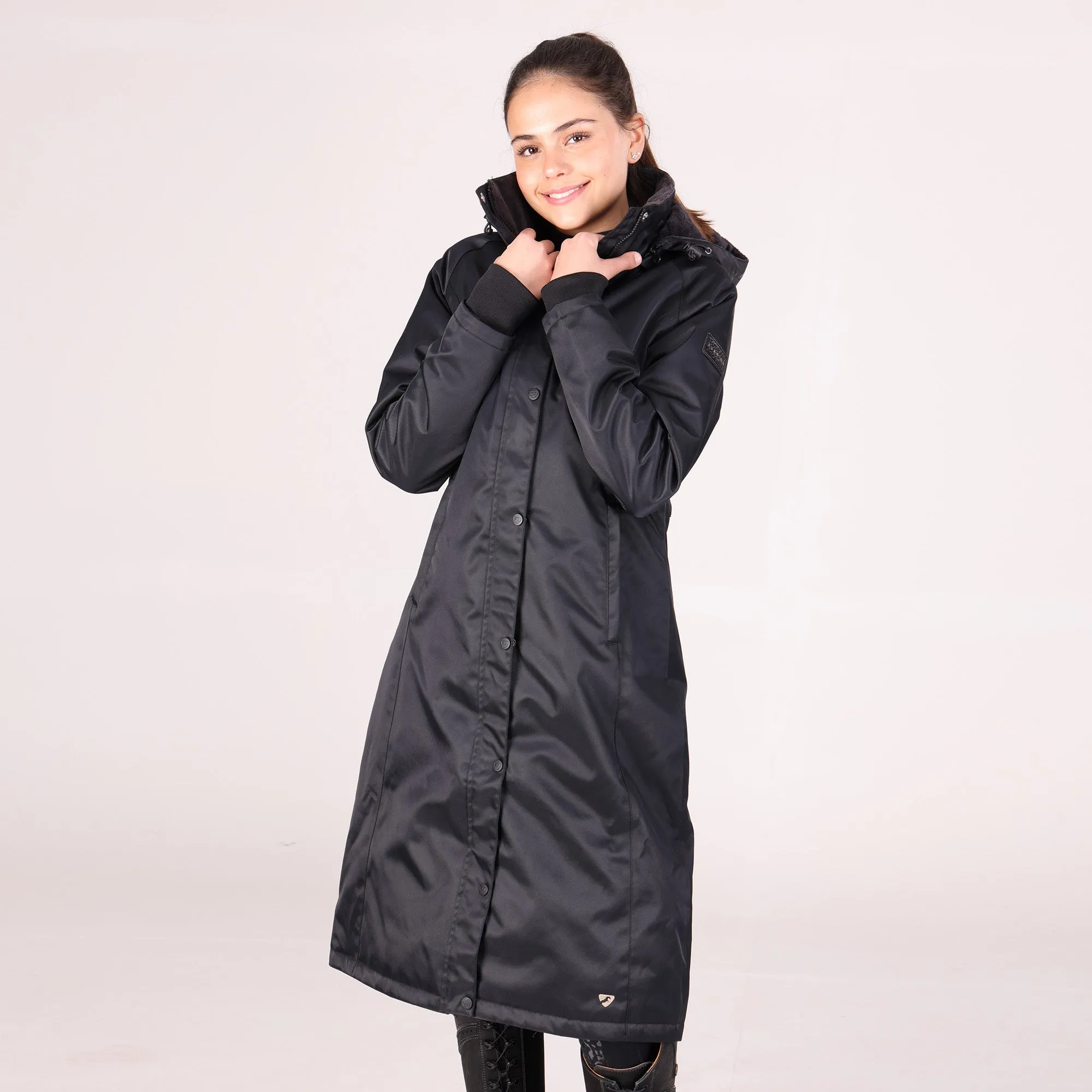 Aubrion Ladies Halcyon Long Waterproof Coat - Black