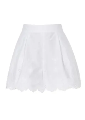 Azalee Embroidered Cotton Shorts