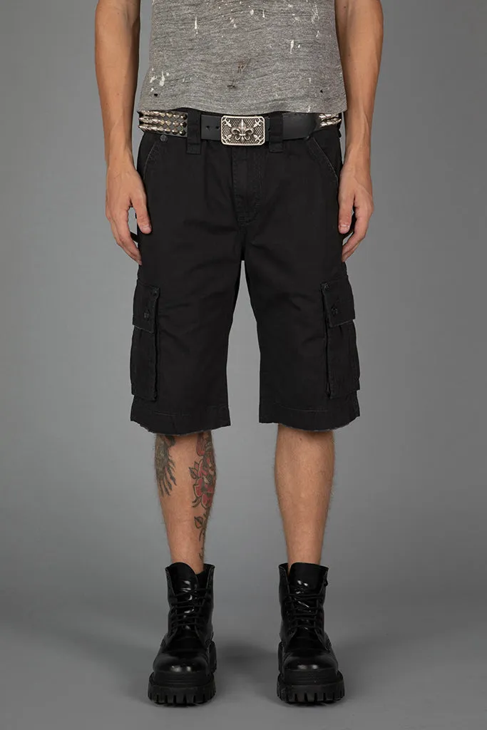 BLACK CARGO SHORTS