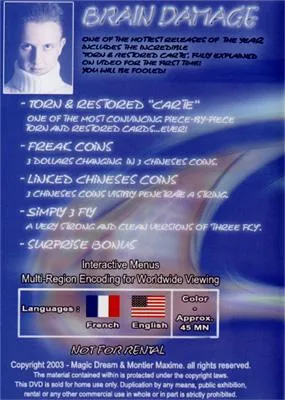 Brain Damage by Maxime Montier - DVD