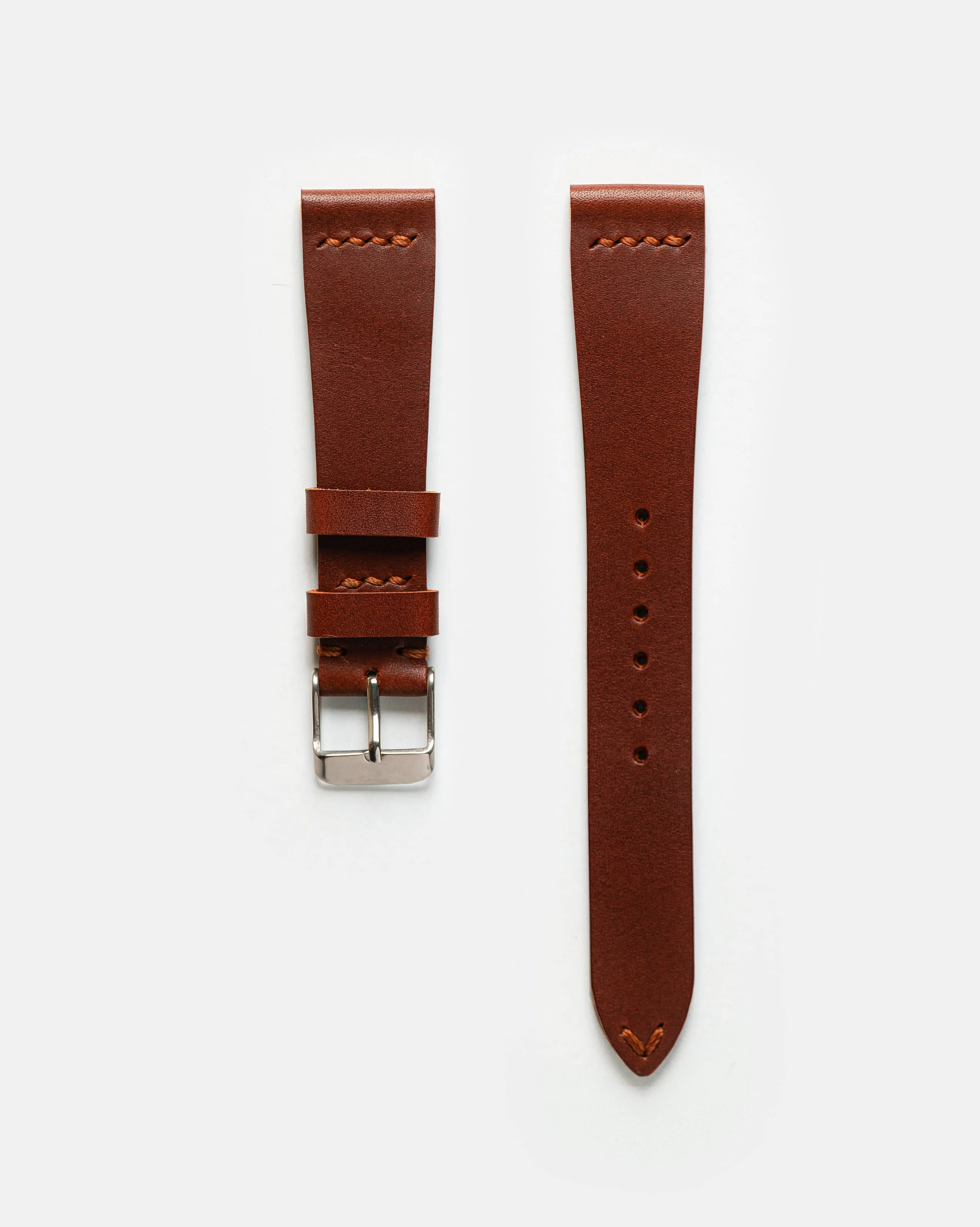 Buttero Brown Straight Stitch Watch Strap