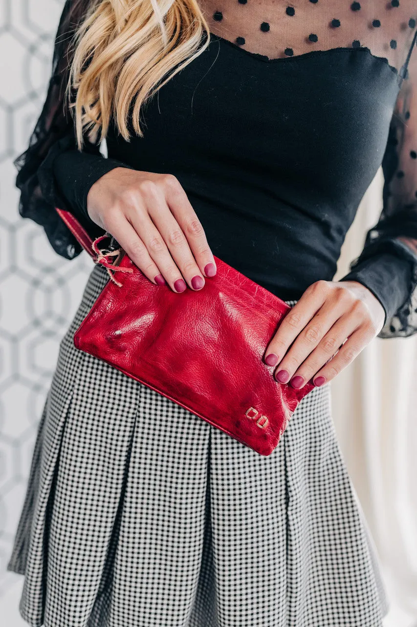 Cadence Red Rustic Convertible Clutch