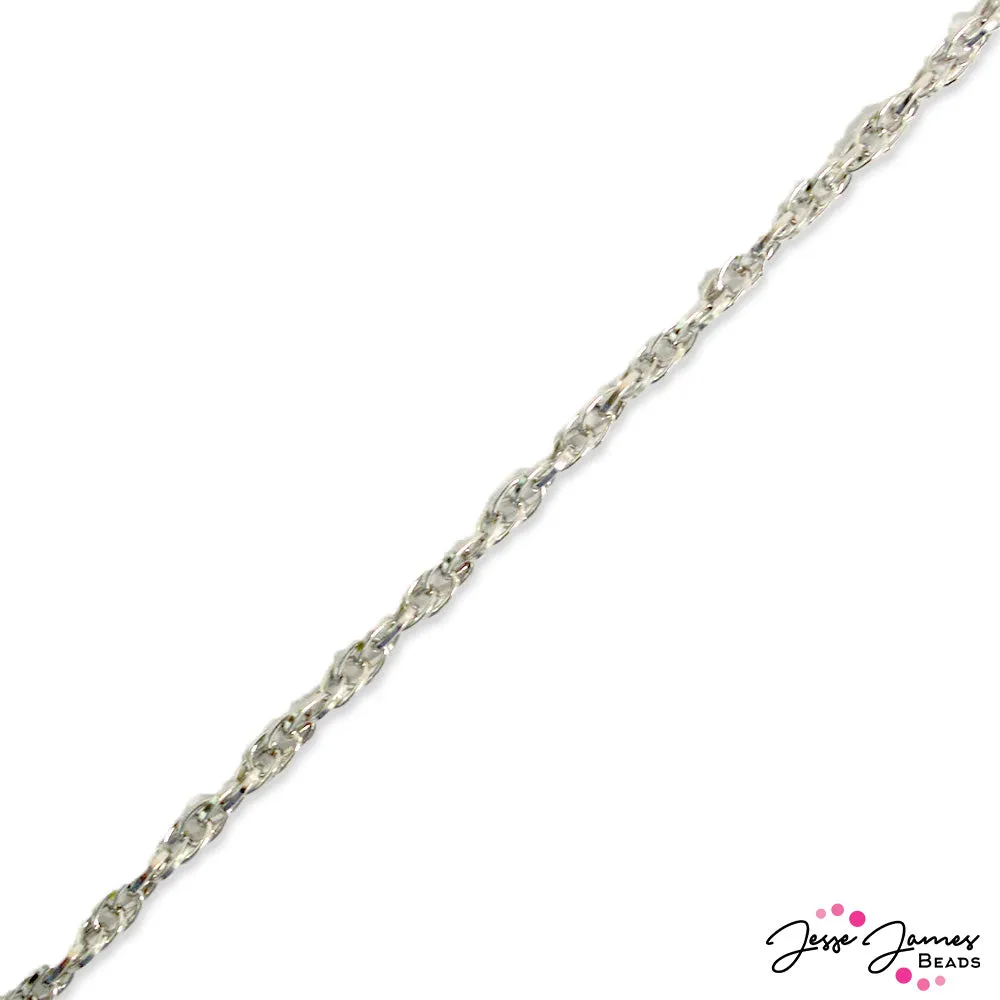 Dainty Interweaved Knot Chain in Silver