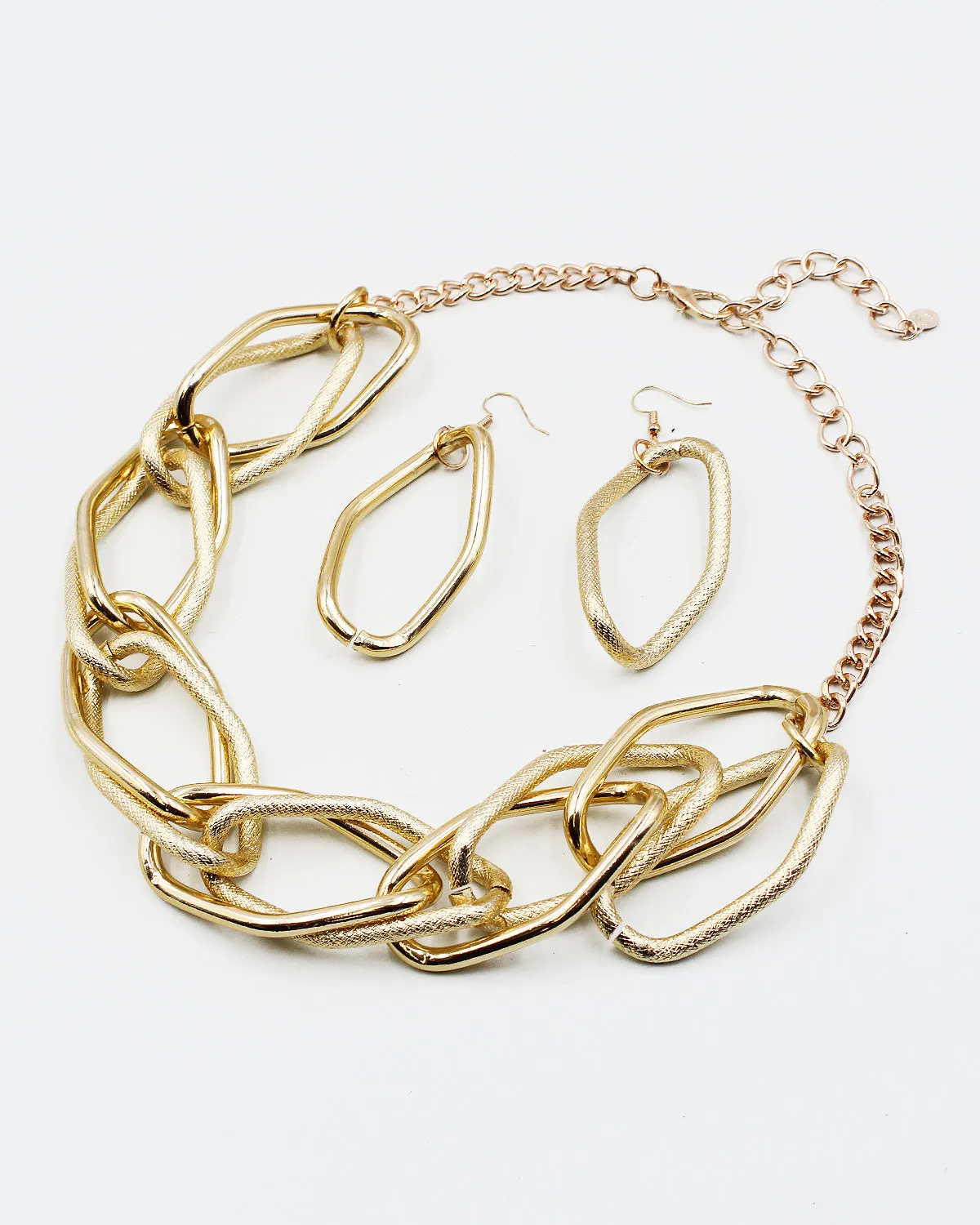 Double Linked Chain Necklace Set