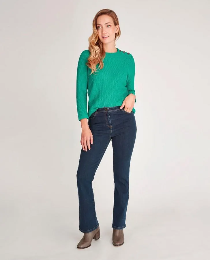 Eden Bardot Moss Stitch Sweater