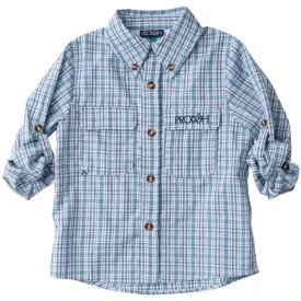 Founders Fishing Shirt- Adriatic Blue Plaid