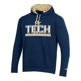 Georgia Tech Yellow Jackets Team Wordmark Navy Hood