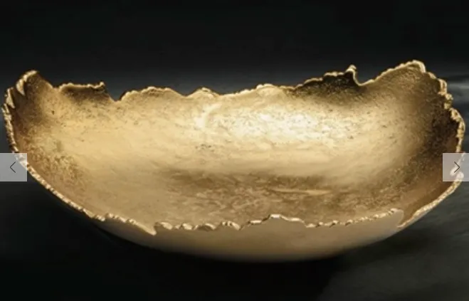 Gilded Torn Texture Bowl - Gold