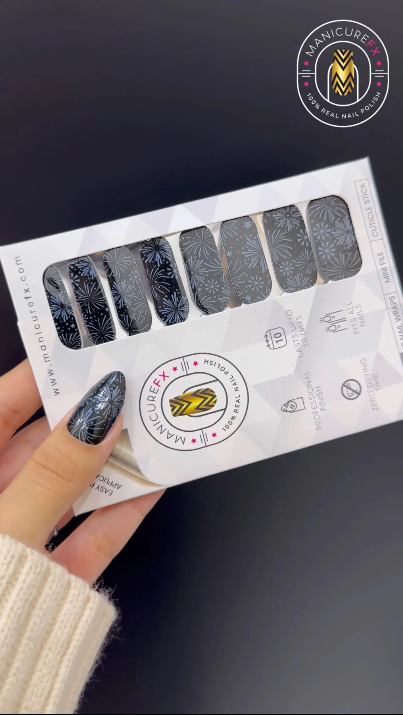 Glitter Fireworks - Nail Wraps (Standard)