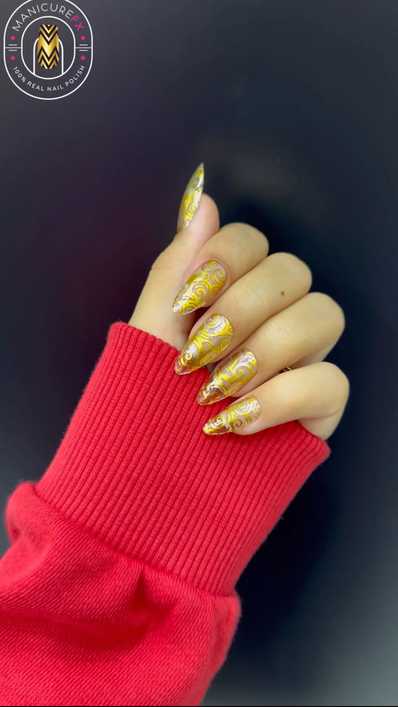 Golden Spirals - Nail Wraps (Standard)