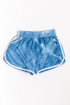 Indigo Dyed Linen Track Shorts (Multiple Sizes)