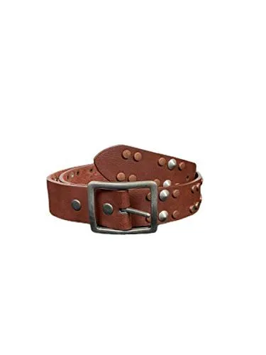 Kamberley Genuine Leather, Two Tone Studded Leather Belt