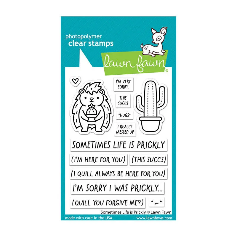 Lawn Fawn-Clear Stamps-Sometimes Life is Prickly