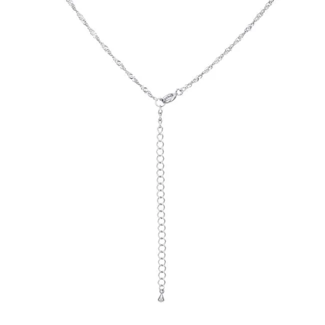 Livina Silver Twist Link Necklace | 16in