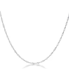 Livina Silver Twist Link Necklace | 16in