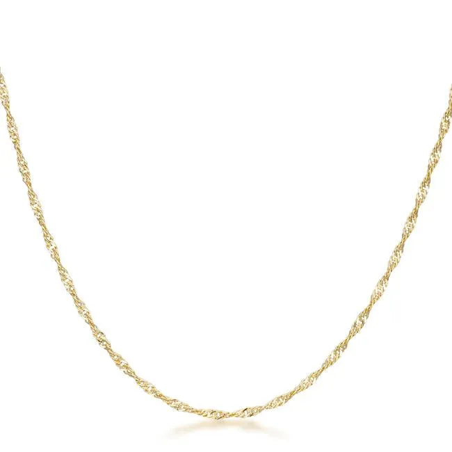 Livina Silver Twist Link Necklace | 16in