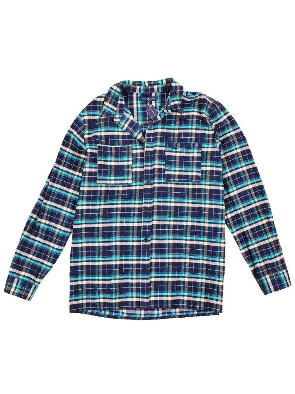 Men's Teal Plaid Flannel