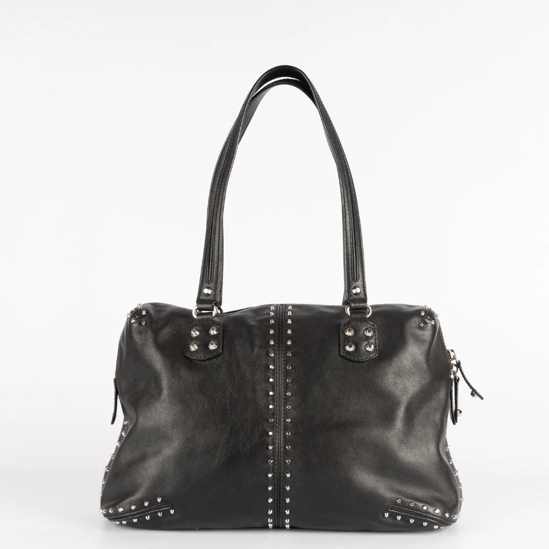 Michael Kors Leather Studded Shoulder Bag