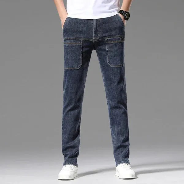 Multi-Pocket Stretch Men's Jeans