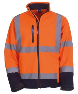 Orange/Navy - Hi-vis softshell jacket (HVK09)