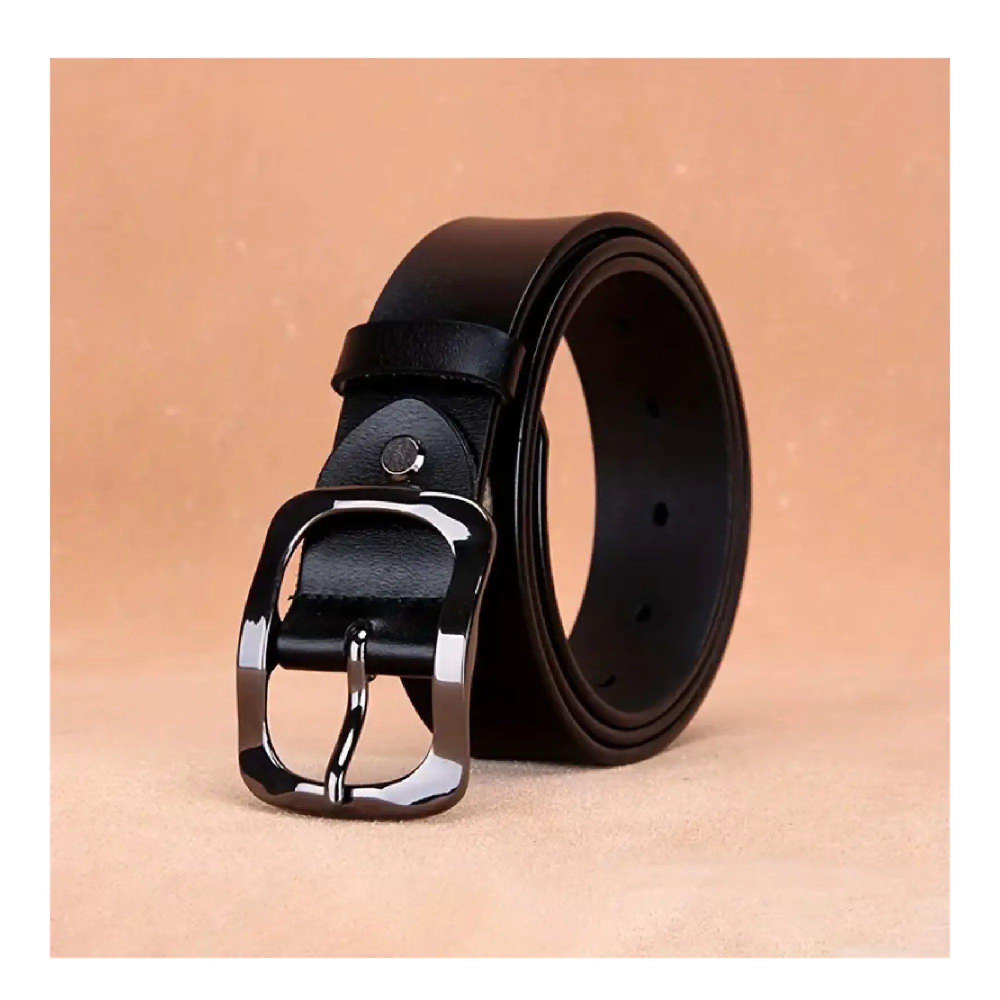 Plus Size Genuine Leather Belt Black Casual Belt Trend Unisex Jeans Pants Belt For Women Men