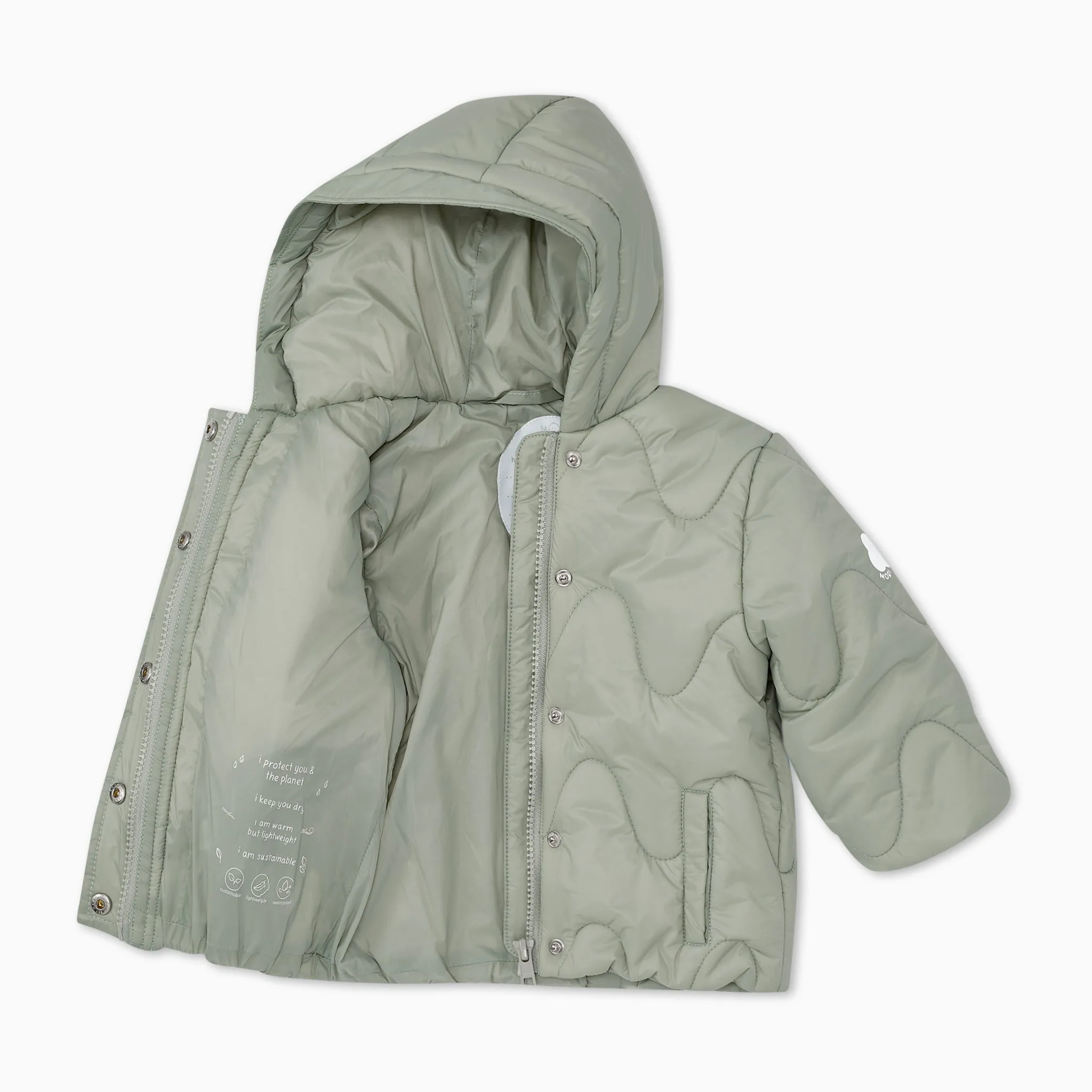 Recycled Waterproof Wavy Padded Coat