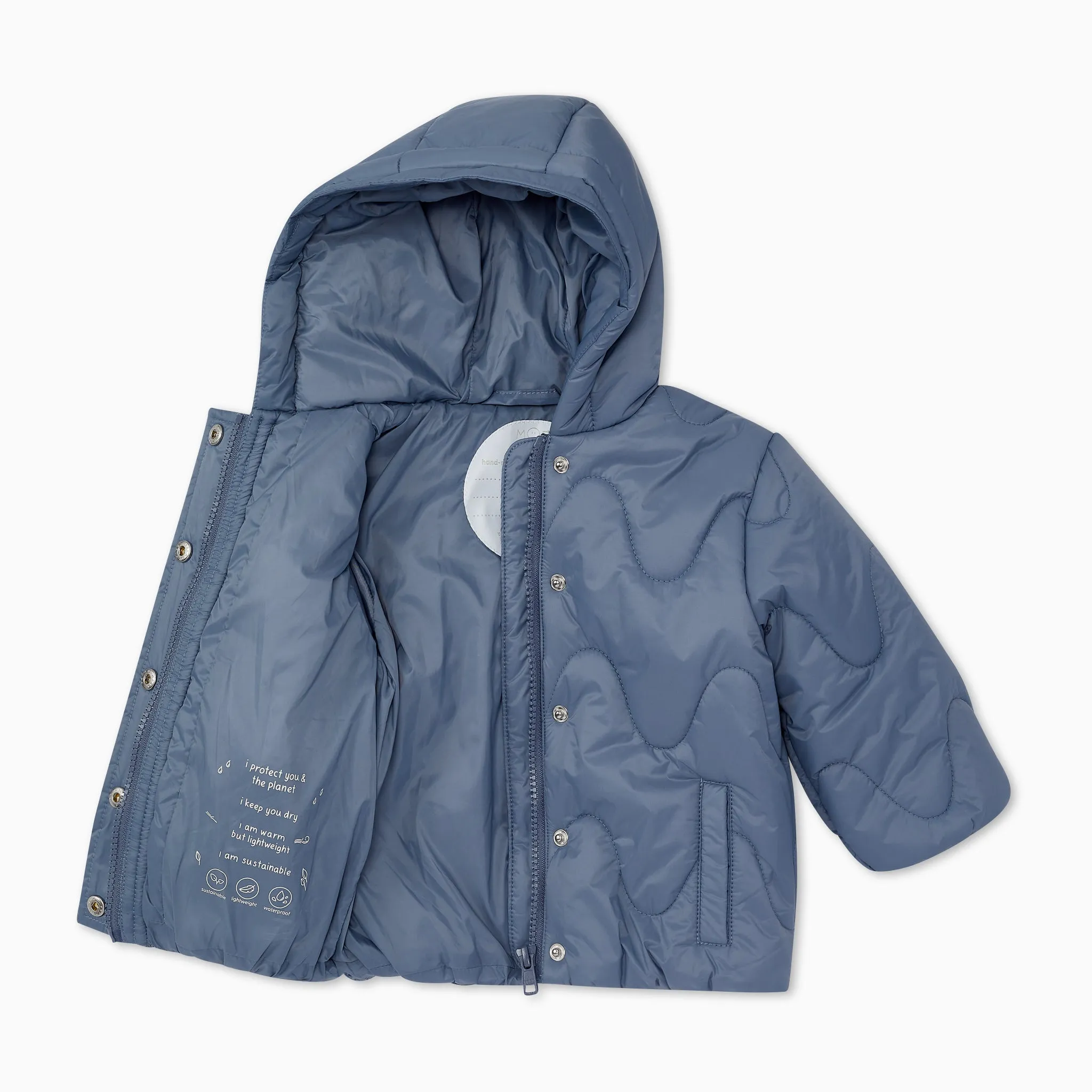 Recycled Waterproof Wavy Padded Coat