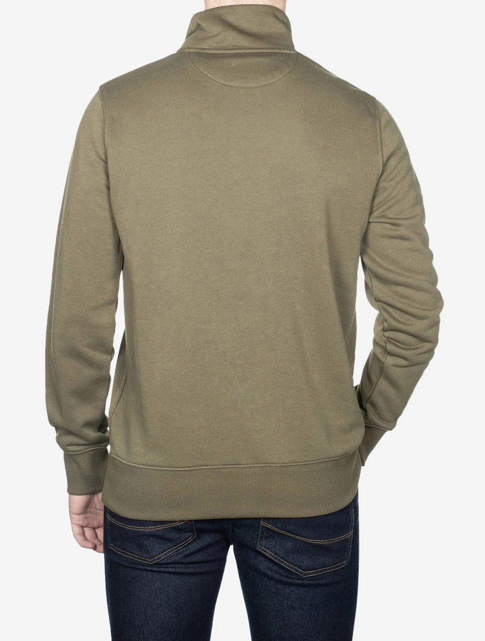 Regular Fit Shield Half Zip Sweat Juniper Green