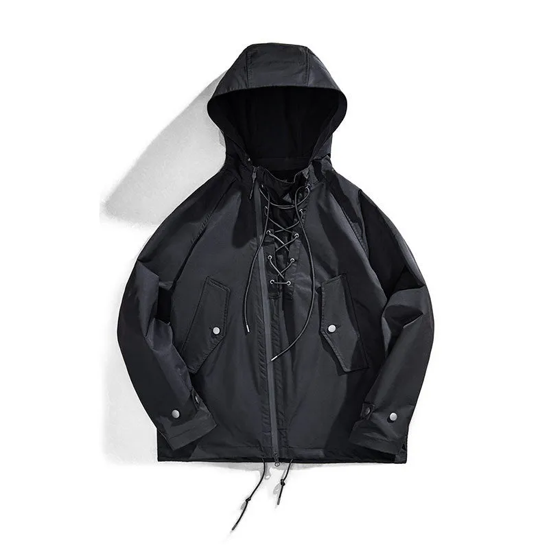 Retro Zipper Deck Hood Coat Outwears