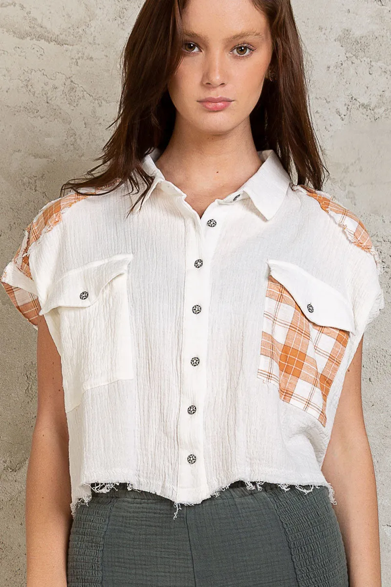 Short Sleeve Cropped Shirt