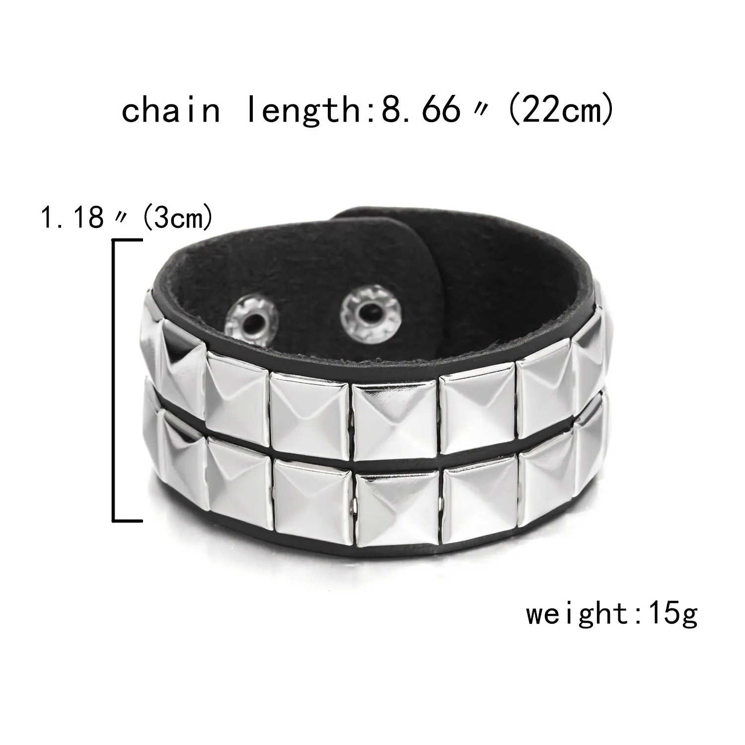 Silver Studded Cuff Bracelet