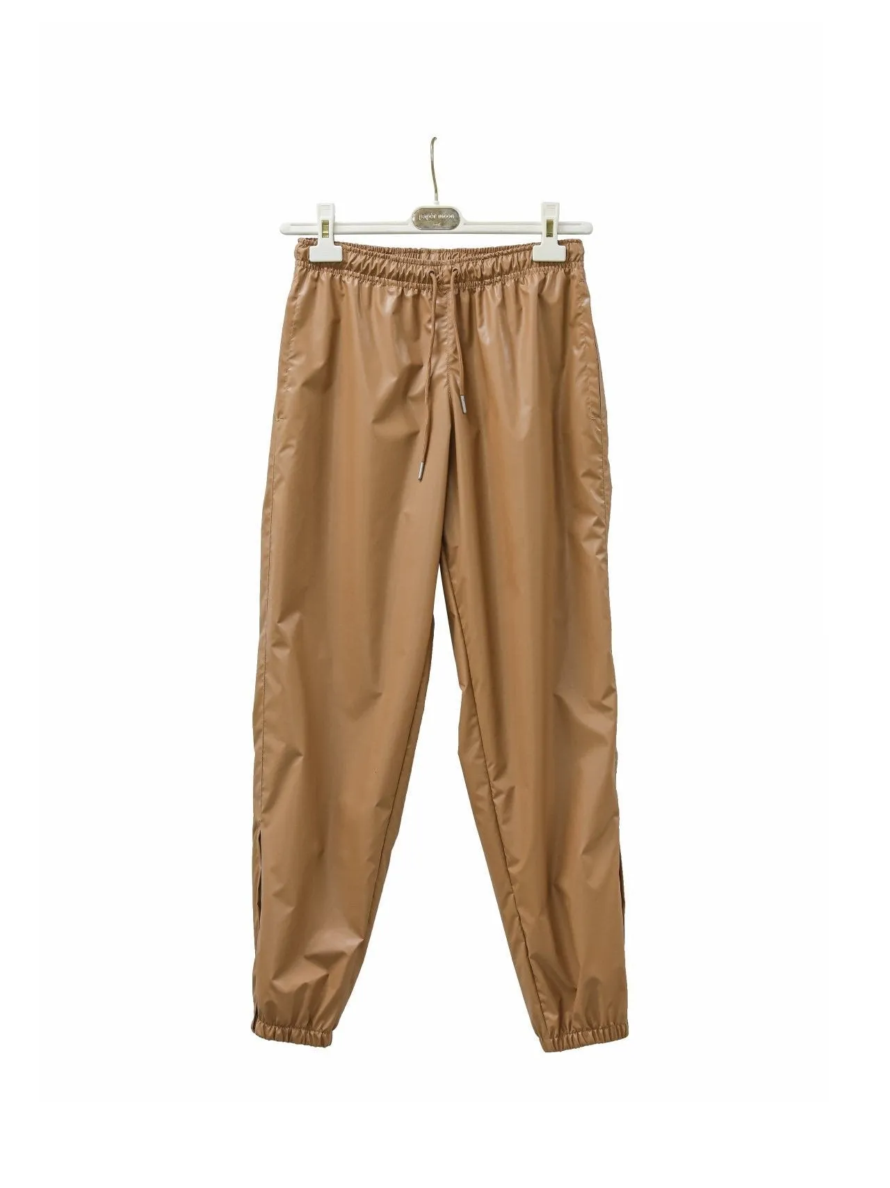 SOFT VEGAN LEATHER JOGGER PANTS