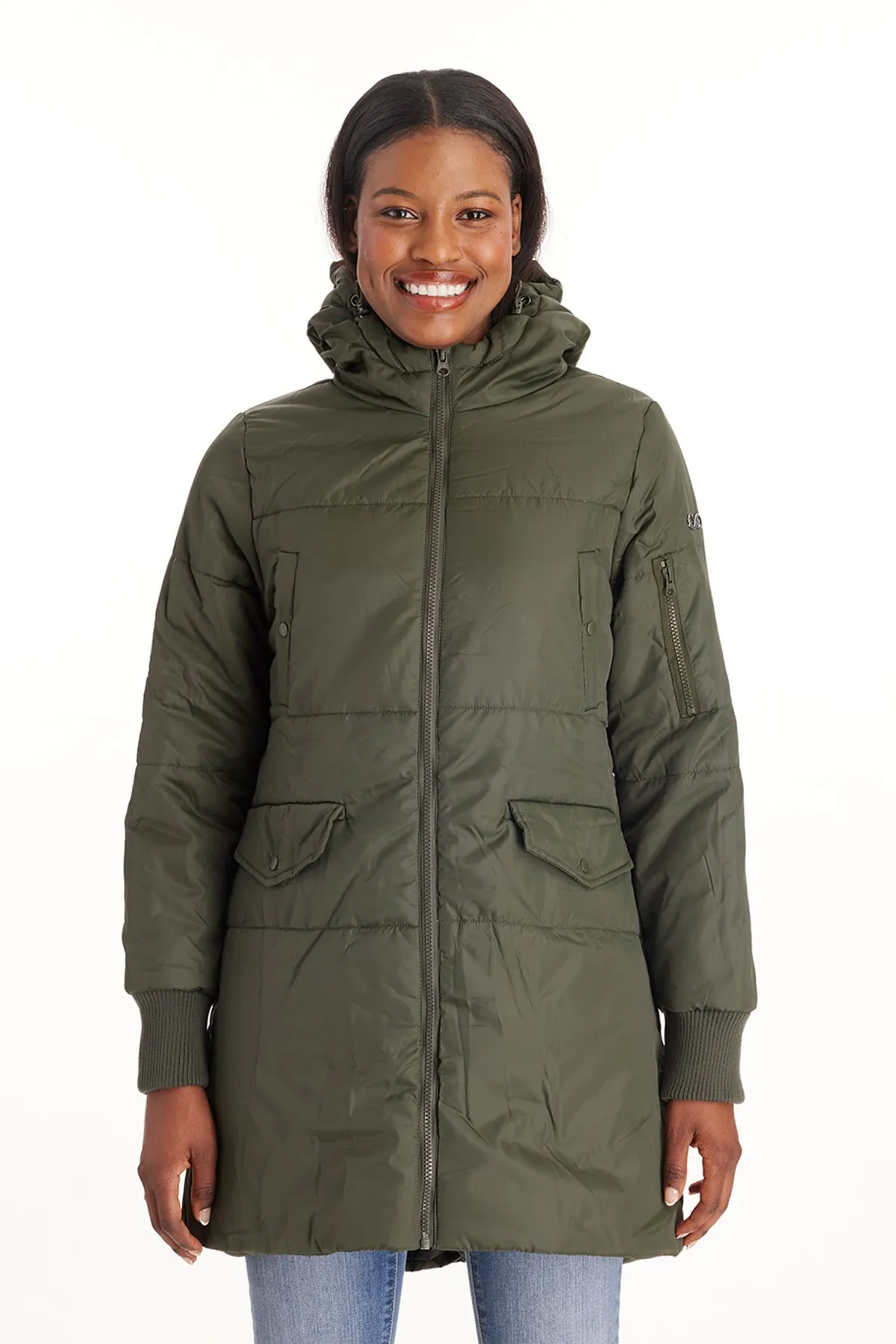 Waterproof Mid-Thigh Bomber Winter Coat