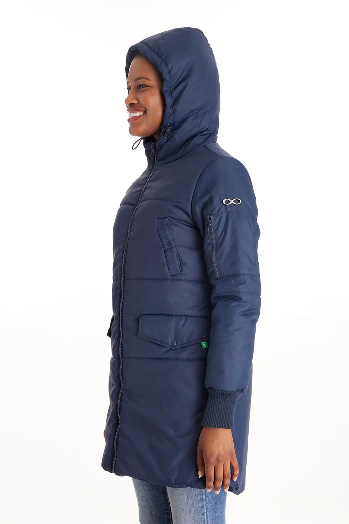 Waterproof Mid-Thigh Bomber Winter Coat