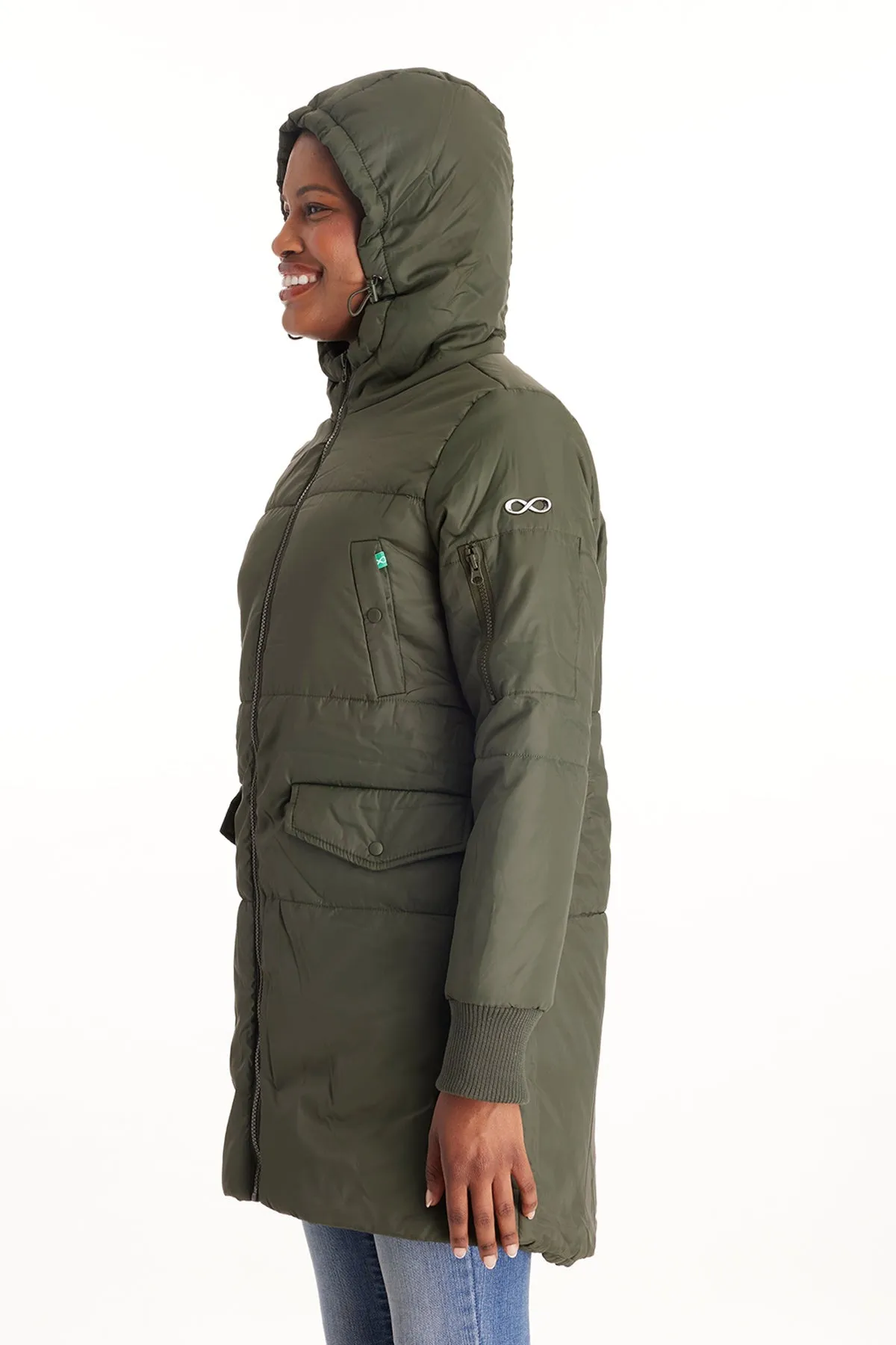 Waterproof Mid-Thigh Bomber Winter Coat