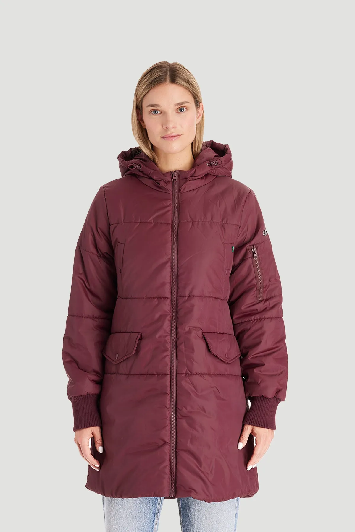 Waterproof Mid-Thigh Bomber Winter Coat