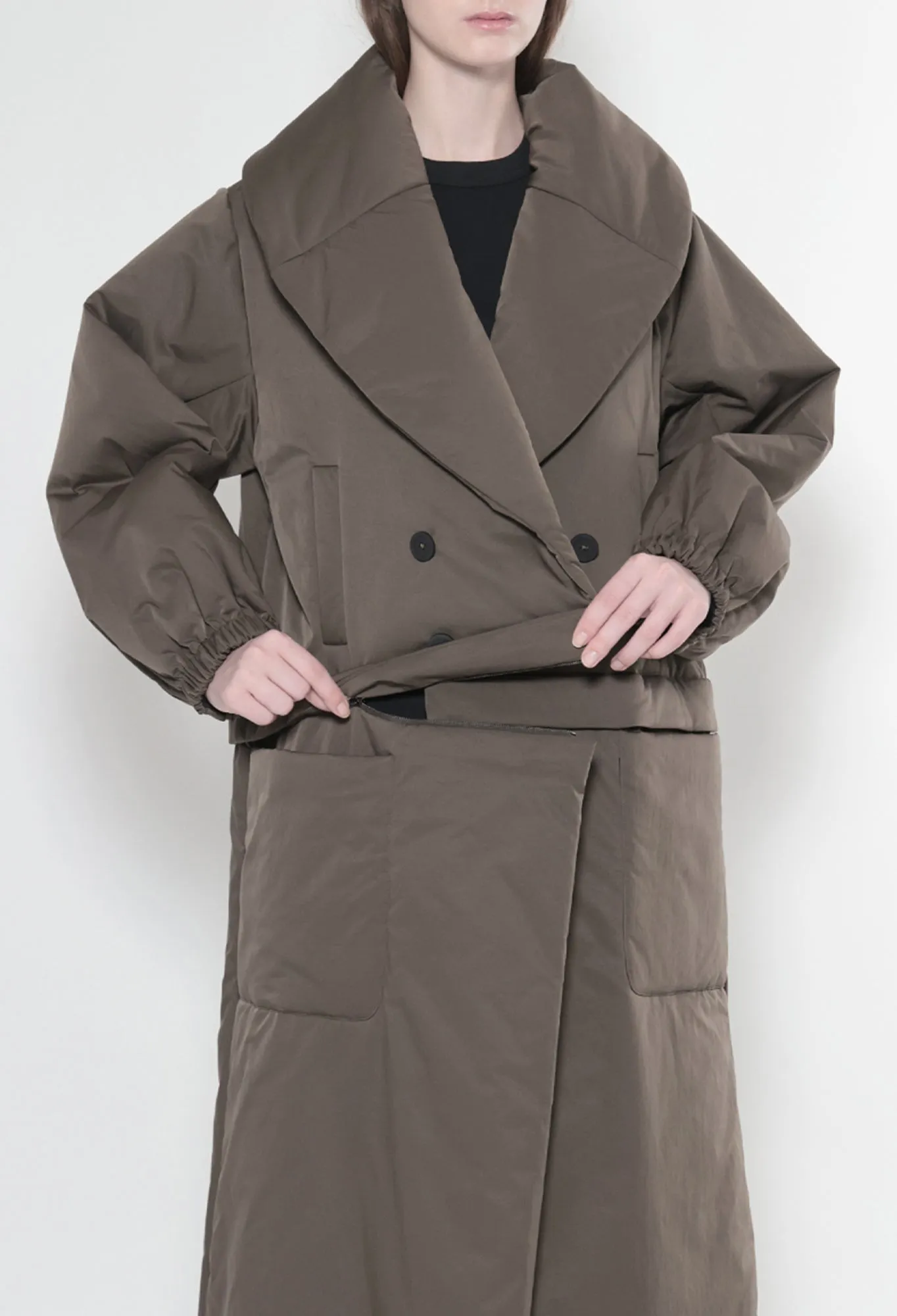 WENDELINE - ECO DOWN Coat in Olive