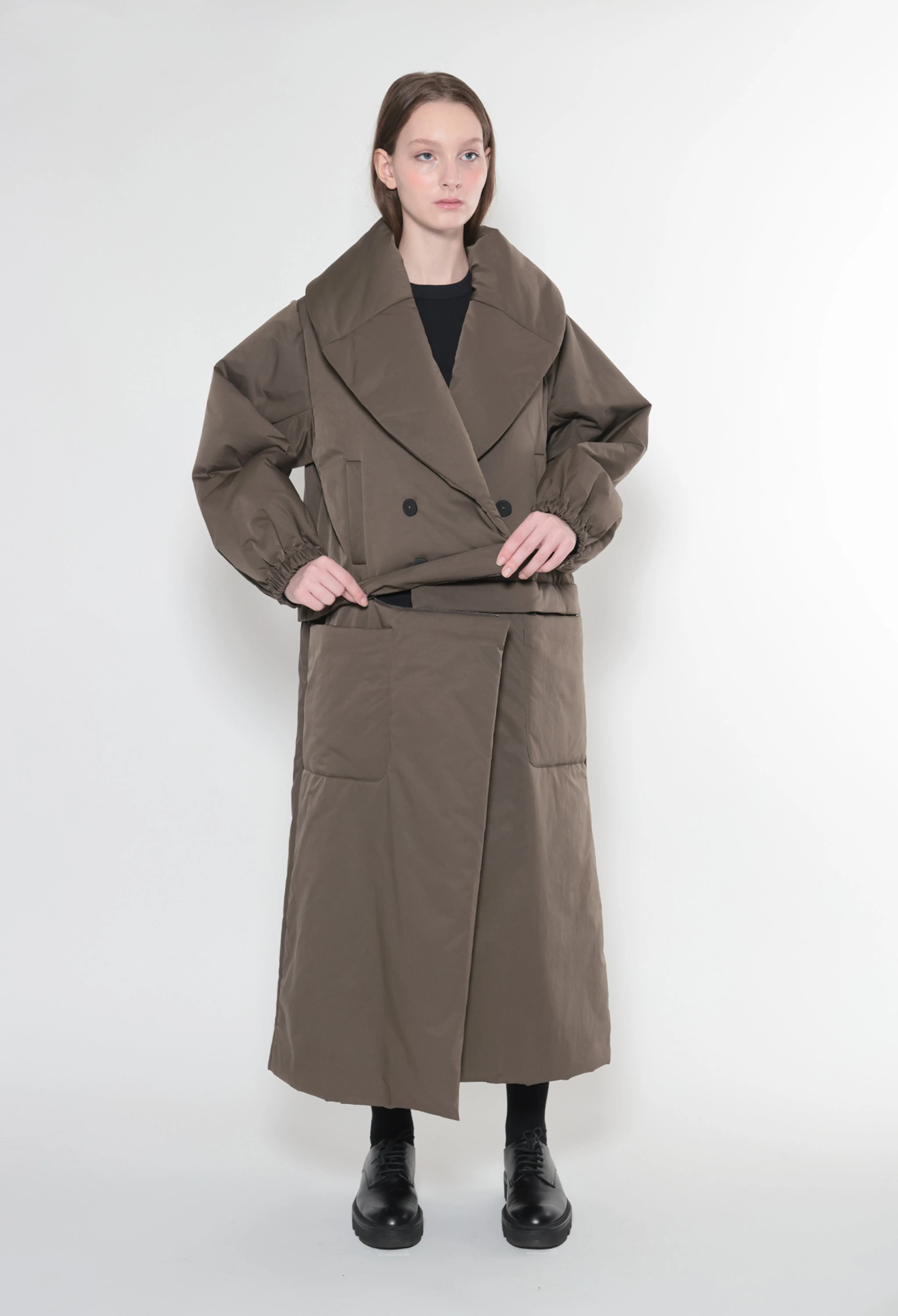 WENDELINE - ECO DOWN Coat in Olive