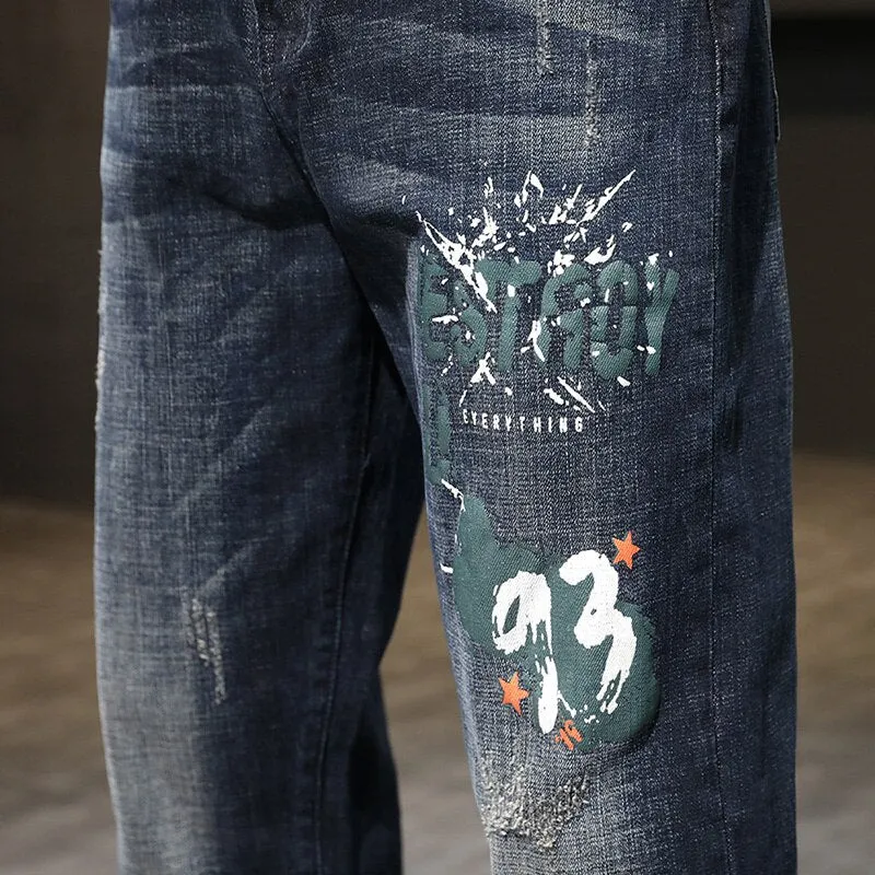 West Louis™ Streetwear Stretch Baggy Denim Jeans