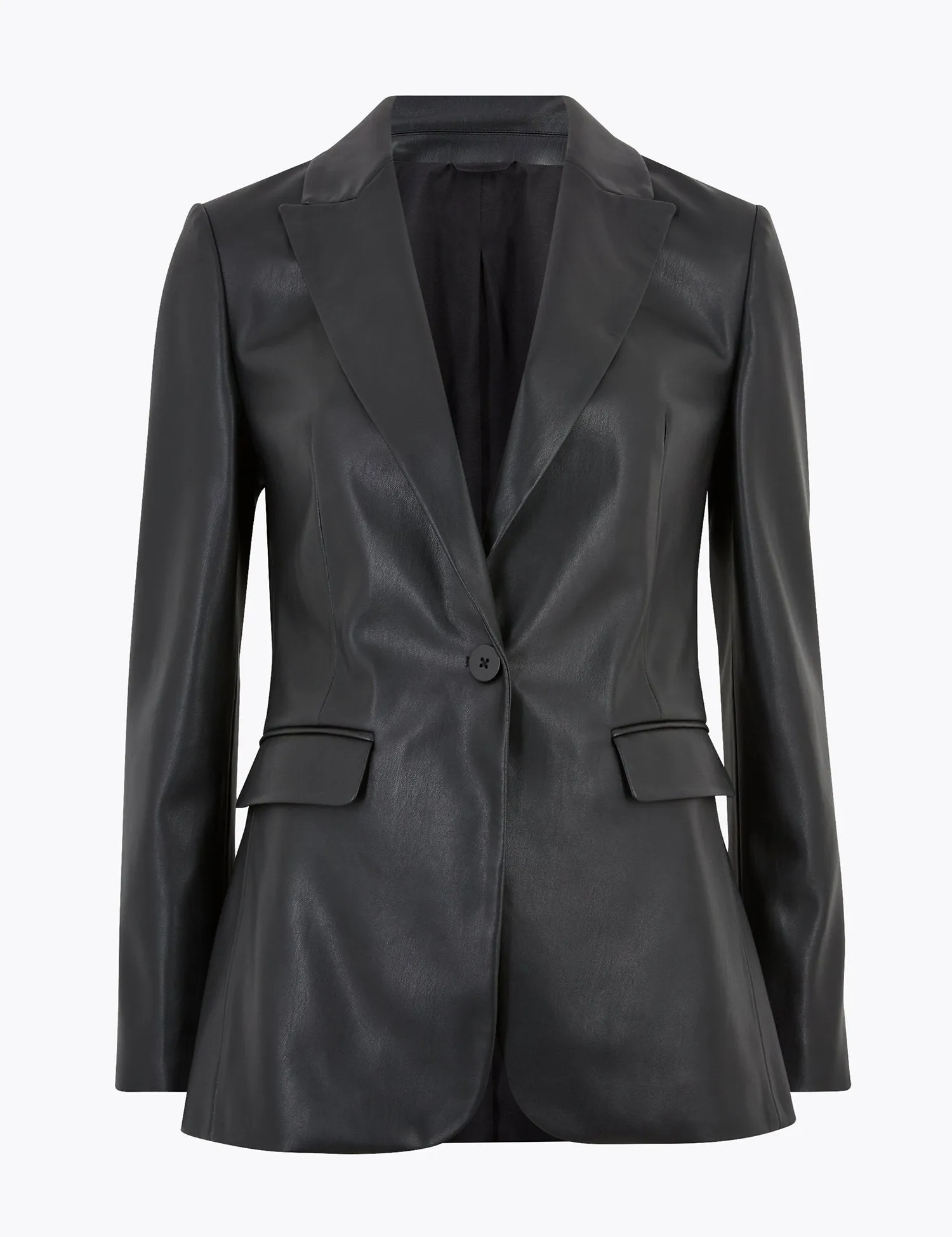 Women’s Black Sheepskin Leather Blazer