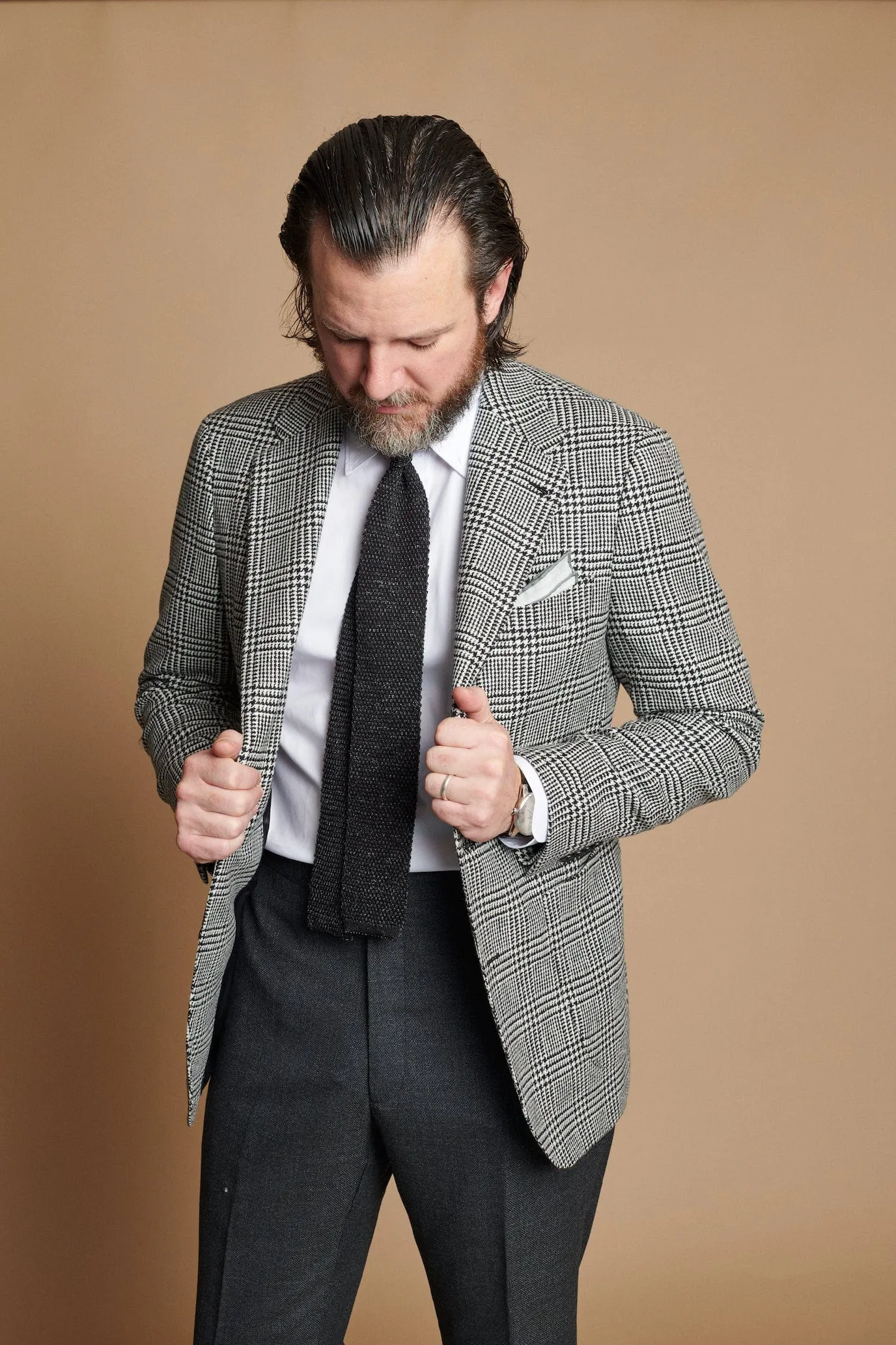 Wool & Cashmere Houndstooth Jacket