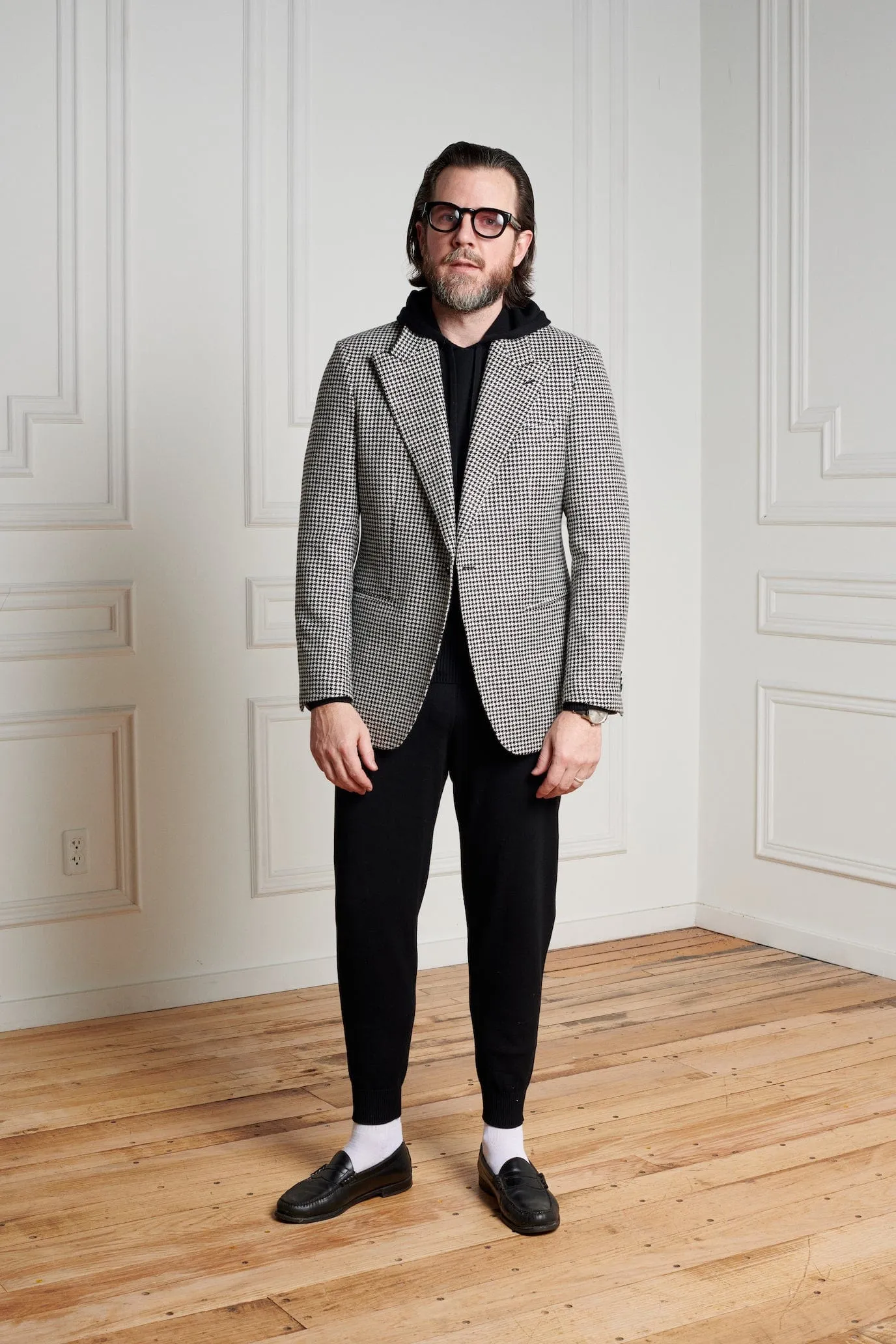 Wool & Cashmere Houndstooth Jacket